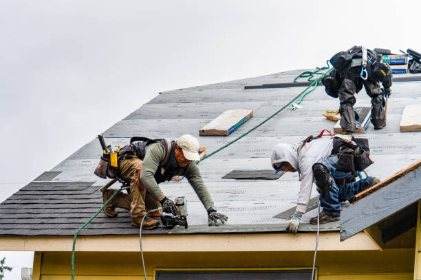 Professional Gutter Installation technician working in Chatham, NJ